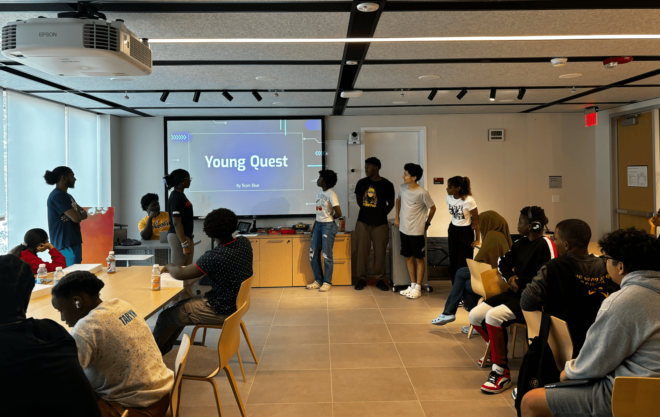 Students working on community mapping project