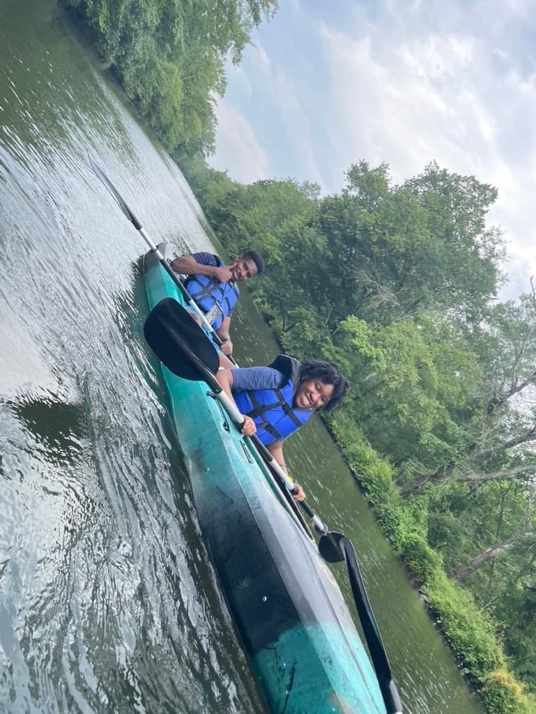 Students collaborating on group project